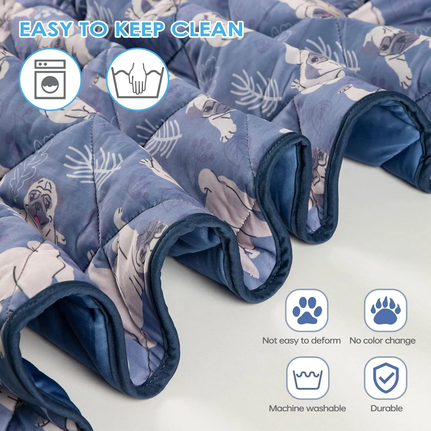 Langsprit Dog Cooling Mat, Washable Dogs Cats Pet Non-Toxic Cooling Pads Summer Sleeping Kennel MatsPet Self Cool Ice Blanket for Indoor & Outdoor Dog Beach Essentials Small