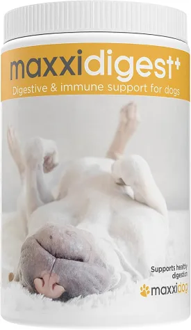 maxxipaws maxxidigest  Prebiotic & Probiotic for Dogs 13.2oz | Dog Probiotic Powder with Advanced Digestive Enzymes for Gut Health & Immunity | Supports Digestion, Food Sensitivities & Itchy Skin