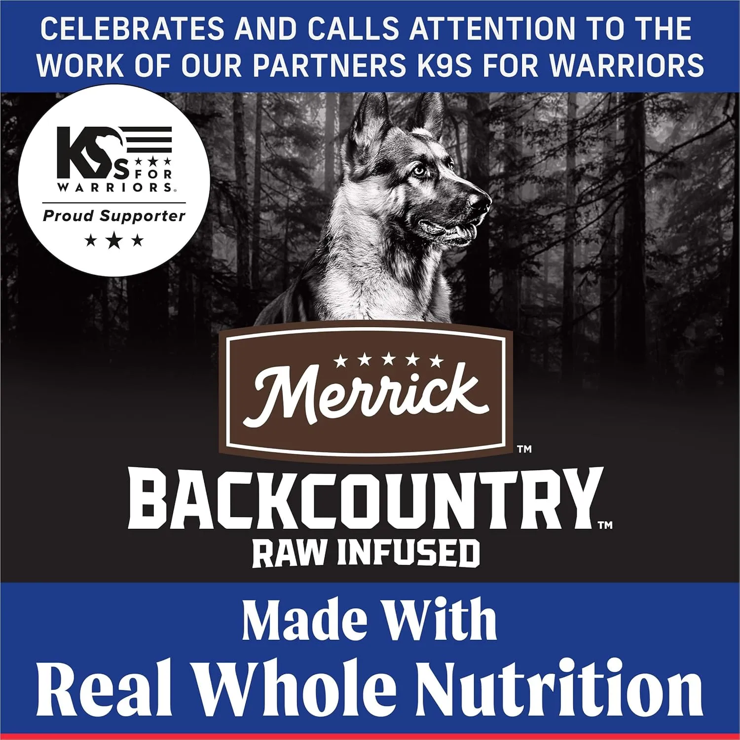 Merrick Backcountry Grain Free Dry Adult Dog Food, Kibble With Freeze Dried Raw Pieces, Heros Banquet Recipe - 4.0 lb. Bag
