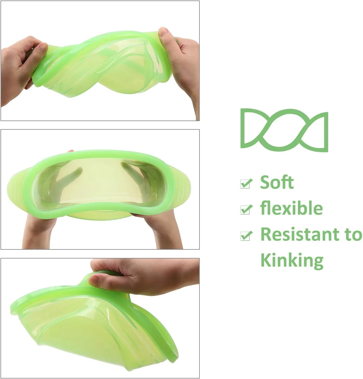 Microwave Steamer Cooker Collapsible Bowl-Silicone Steamer Cookware with Handle Lid for Vegetables Fish Prep Meal Food with Removable Rack BPA Free, Easy to Store, Freezer & Dishwasher Safe, Green