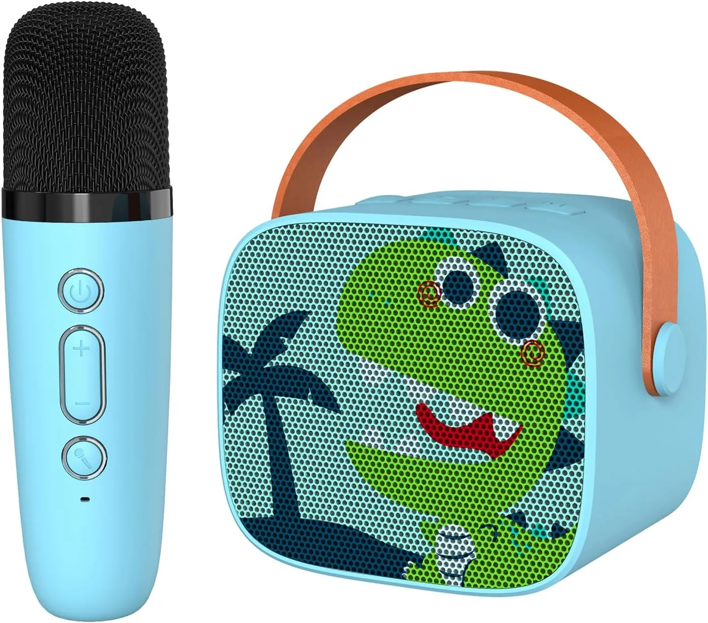 Mini Karaoke Machine for Kids, Portable Bluetooth Speaker with Wireless MicrophoneKids Music Player Toys for Girls and Boys,3,4, 5, 6, 7, 8  Years Old, Teens Birthday (Green-Dinosaur)