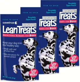 Nutrisential Lean Treats for Dogs - Soft Dog Treats for Small, Medium & Large Dogs - Nutritional Low Fat Bite Size K9 Treats - Chicken Flavor - 3 Pack - 4oz