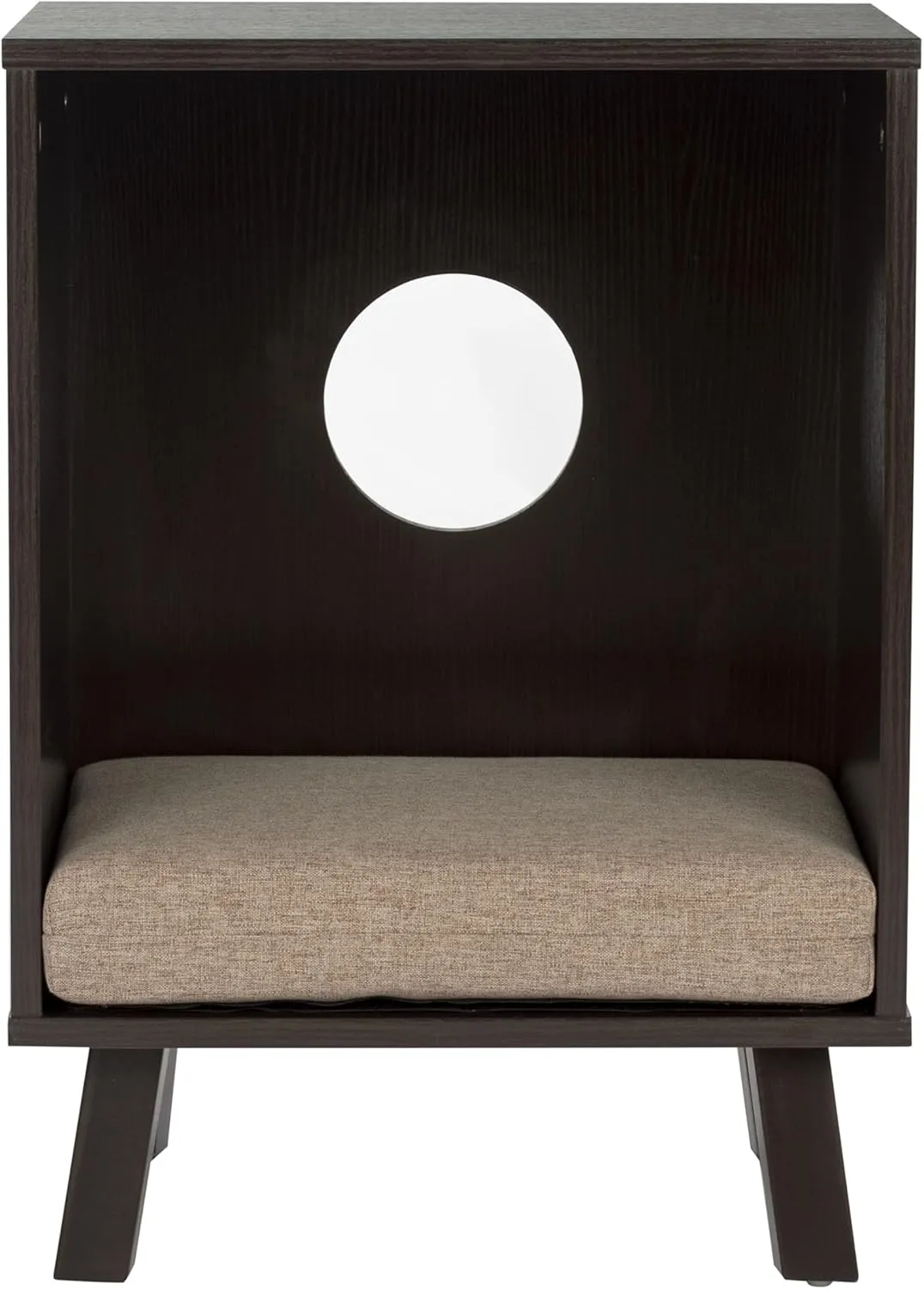 Paws & Purrs Pet Bed and End Table, Espresso/Sand