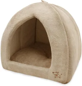 Pet Tent-Soft Bed for Dog and Cat by Best Pet Supplies - Tan, 19" x 19" x H:19"