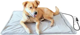 PetHeating Pad for Dogs & Cats with Timer, Temperature Adjustable Electric Heated Cat & Dog Bed, Waterproof Heated Pet Mat - Large: 32" x 20"