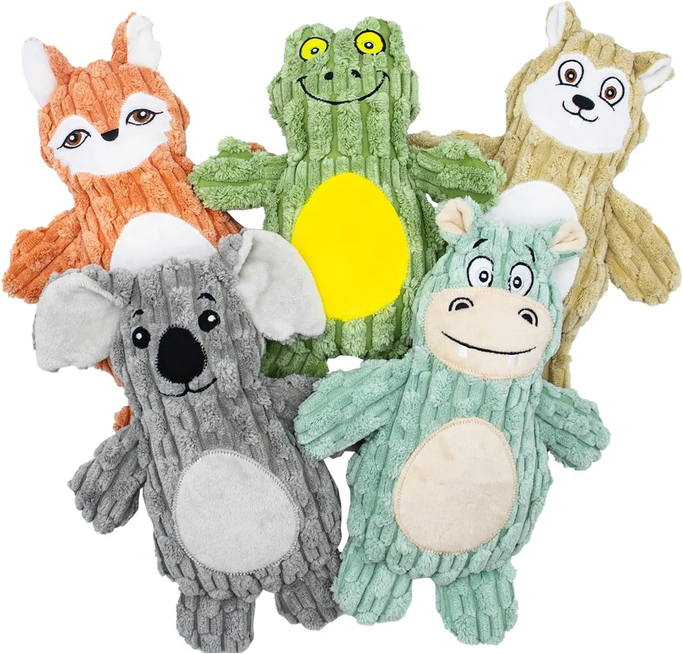 Plush Dog Toys- 5 PCS Squeaky Toys for Medium & Small Dog- Interactive Stuffed Puppy Toys to Reduce Boredom and Anxiety- Funny Cute Dog Gifts for Puppies
