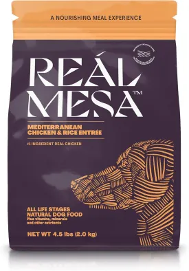 Premium Dry Dog Food for Adult Dogs - High-Protein, Chef-Curated Mediterranean Chicken & Rice Dog Food Entre - Nutrient-Rich, Natural Ingredients for Pets (4.5 lbs Bag)