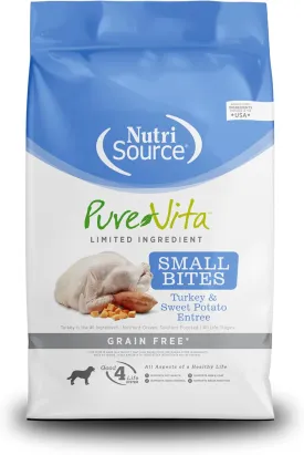 Pure Vita Grain Free Turkey & Sweet Potato Small Bites Dog Food 5lb