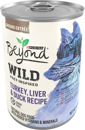 Purina Beyond High Protein, Grain Free, Natural Pate Wet Dog Food, WILD Turkey, Liver & Duck Recipe - (Pack of 12) 13 oz. Cans