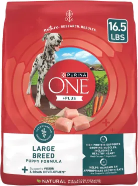 Purina ONE Plus Large Breed Puppy Food Dry Formula - 16.5 lb. Bag