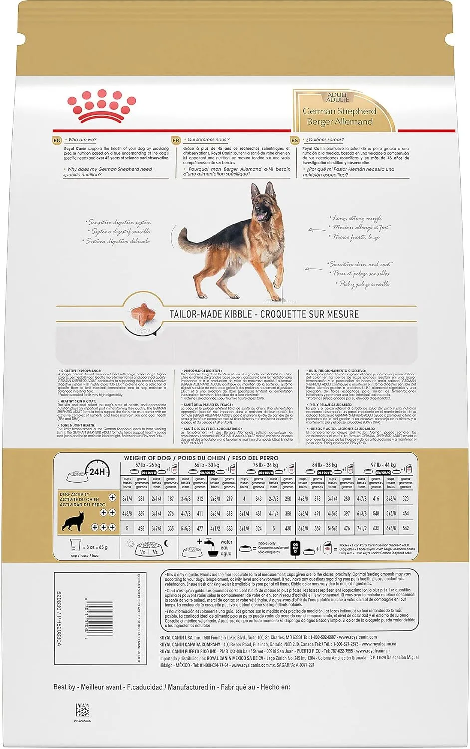 Royal Canin German Shepherd Adult Dry Dog Food, 30 lb bag