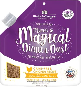 Stella & Chewy's Freeze-Dried Raw Cat & Kitten Food Topper - Magical Dinner Dust - Premium Cage-Free Chicken - Grain-Free, Protein-Rich - Perfect For Picky Eaters - 7 oz