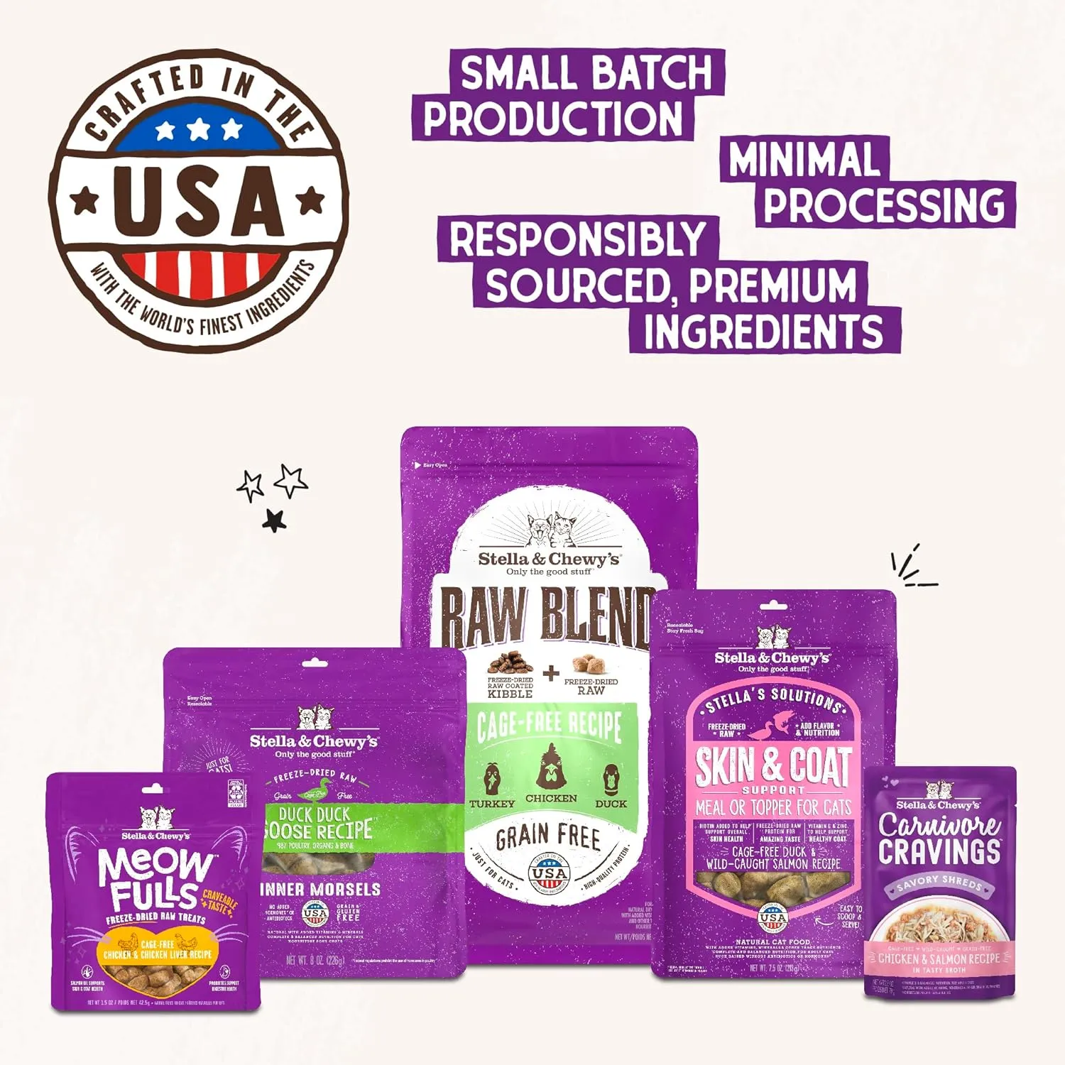 Stella & Chewy's Freeze-Dried Raw Cat Dinner Morsels - Premium Rabbit Recipe with 98% Responsibly-Sourced Meat & Organs - Natural Grain-Free Cat & Kitten Food - Made in USA - 8 oz