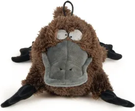 Strong 'N Silent Platypus Silent Squeak Plush Dog Toy, Chew Guard Technology - Brown, Large