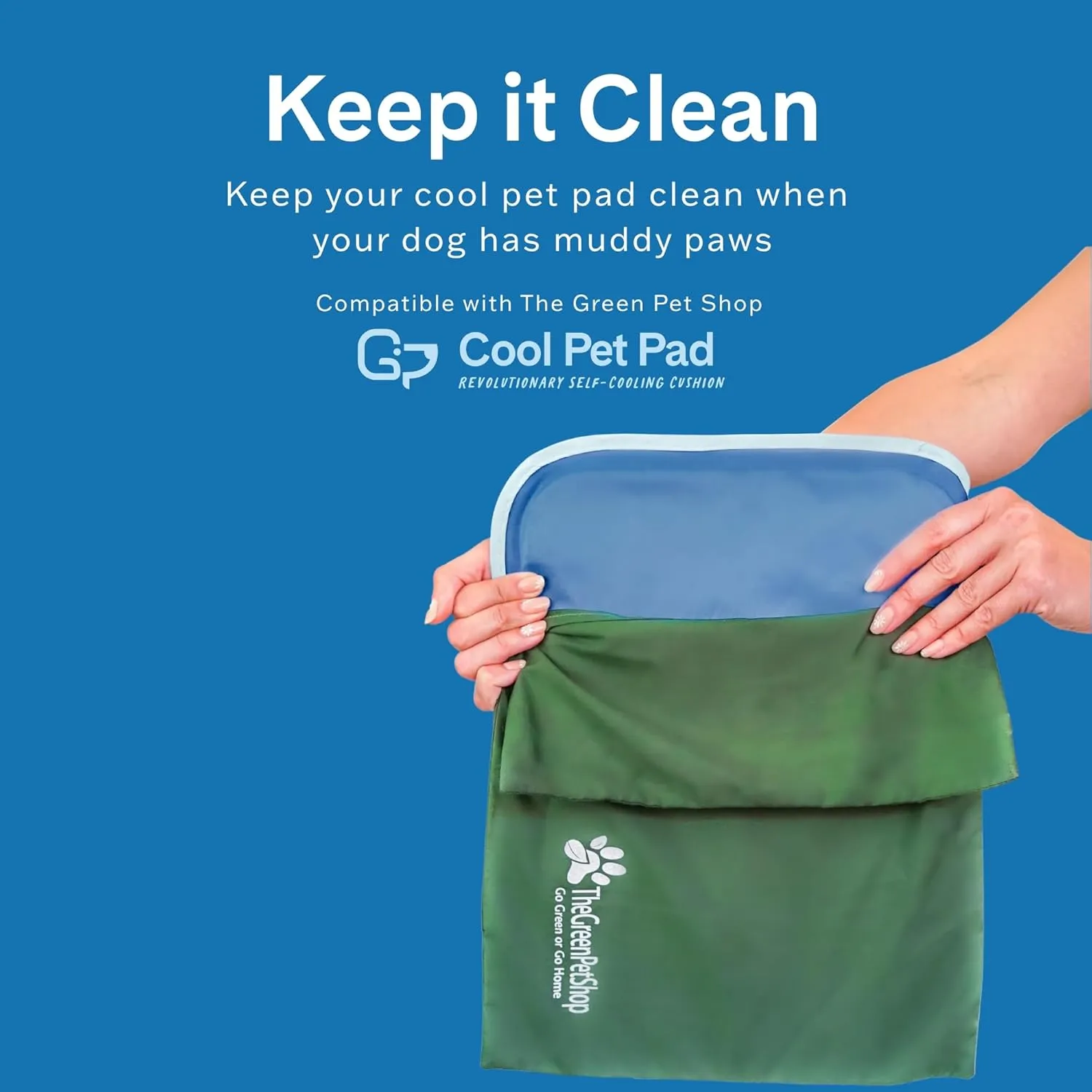 The Green Pet Shop Dog Cooling Mat Cover - Extra Small, Nude/Pink - Protect Your Cool Pet Pad from Dirt & Damage - Machine Washable