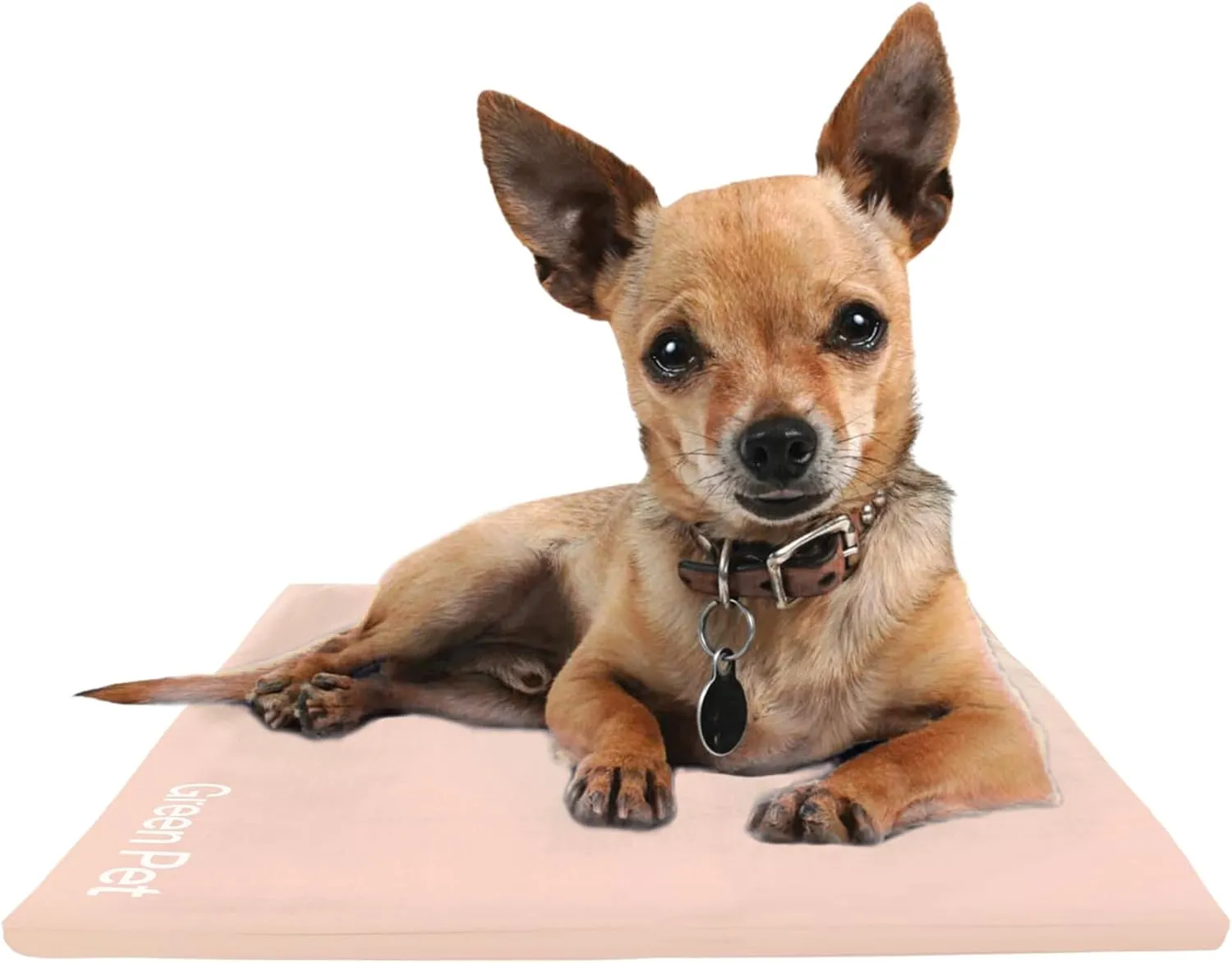 The Green Pet Shop Dog Cooling Mat Cover - Extra Small, Nude/Pink - Protect Your Cool Pet Pad from Dirt & Damage - Machine Washable