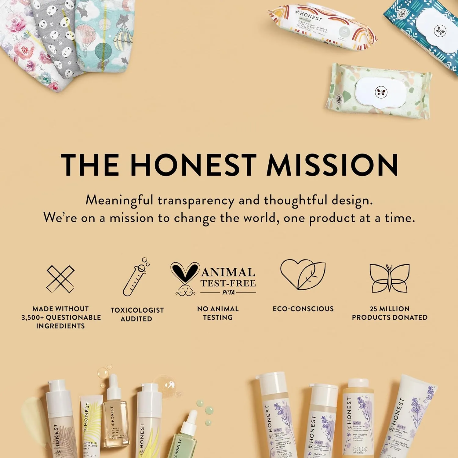 The Honest Company Clean Conscious Multi-Use Wipes | Hypoallergenic   Unscented for Sensitive Skin | Over 99% Water, Compostable, Plant Based, Baby Wipes | Geo Mood, 288 Count