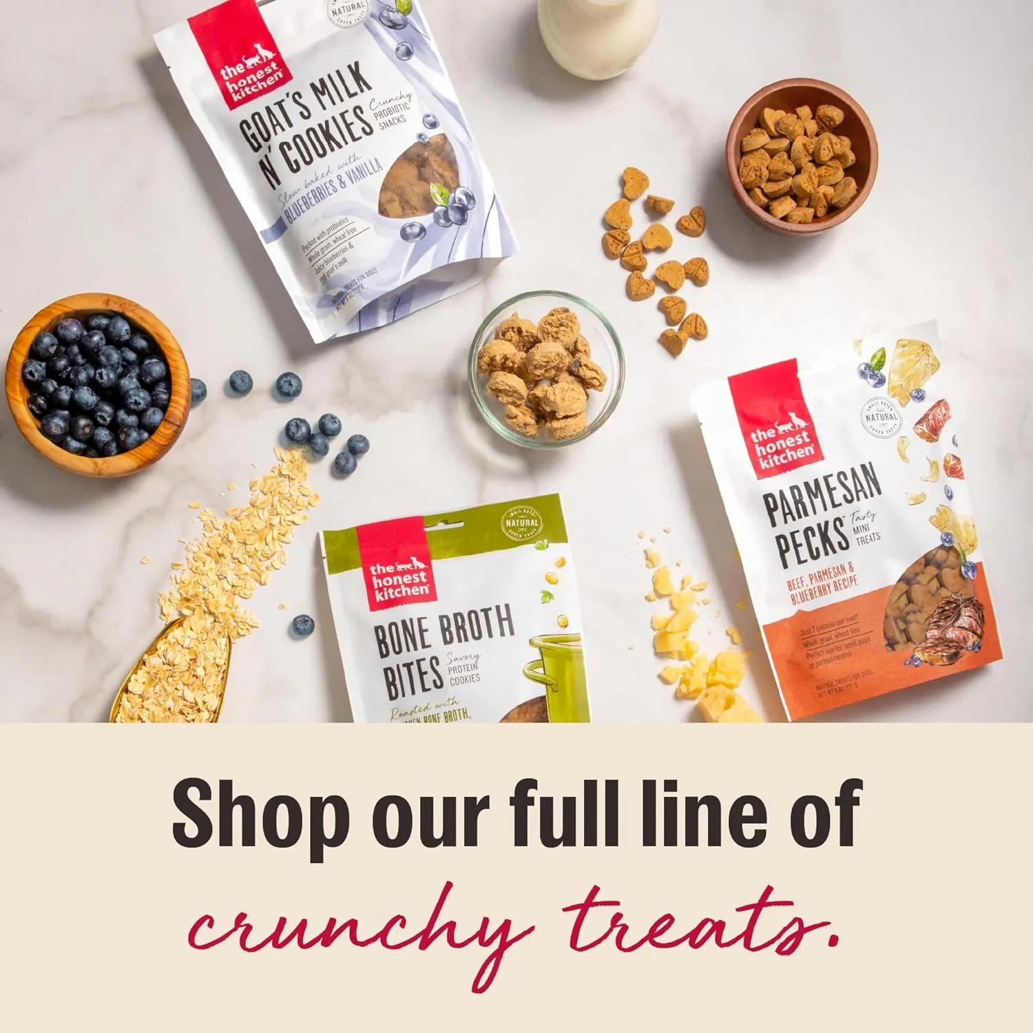 The Honest Kitchen Goat's Milk N' Cookies: Slow Baked with Peanut Butter & Honey, 8 oz Bag