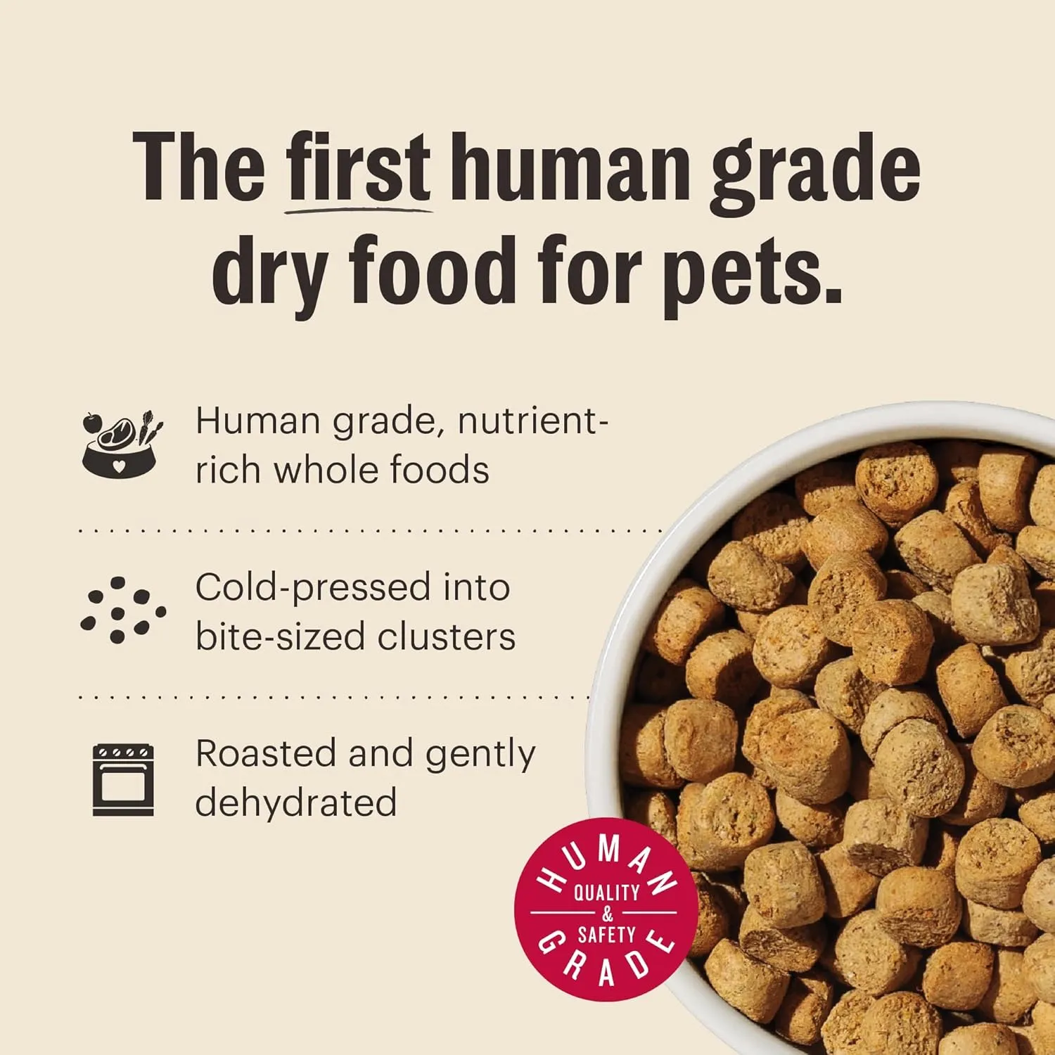 The Honest Kitchen Whole Food Clusters Grain Free Beef Dry Dog Food, 20 lb Bag