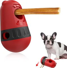 Tierglck 2 in 1 Interactive Dog Toys, Adjustable Treat Dispenser & Bully Stick Holder for Small/Medium/Large Breed, Dog Treat Puzzle Feeder, Enrichment Toys for Mental Stimulation
