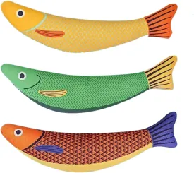 Toy Fish for Cat - Plush Fish for Cats | 3 Pieces Catnip Toys for Cats | Crinkle Sound Figure | Pet Animals Teeth Cleaning Exerciser for Bedroom Backyard Living Room Study Room
