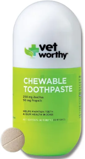 Vet Worthy Chewable Toothpaste for Dogs, Count of 60