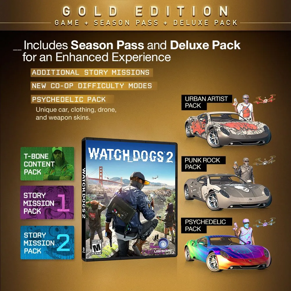 Watch Dogs 2 Gold Edition - Xbox One Digital Code