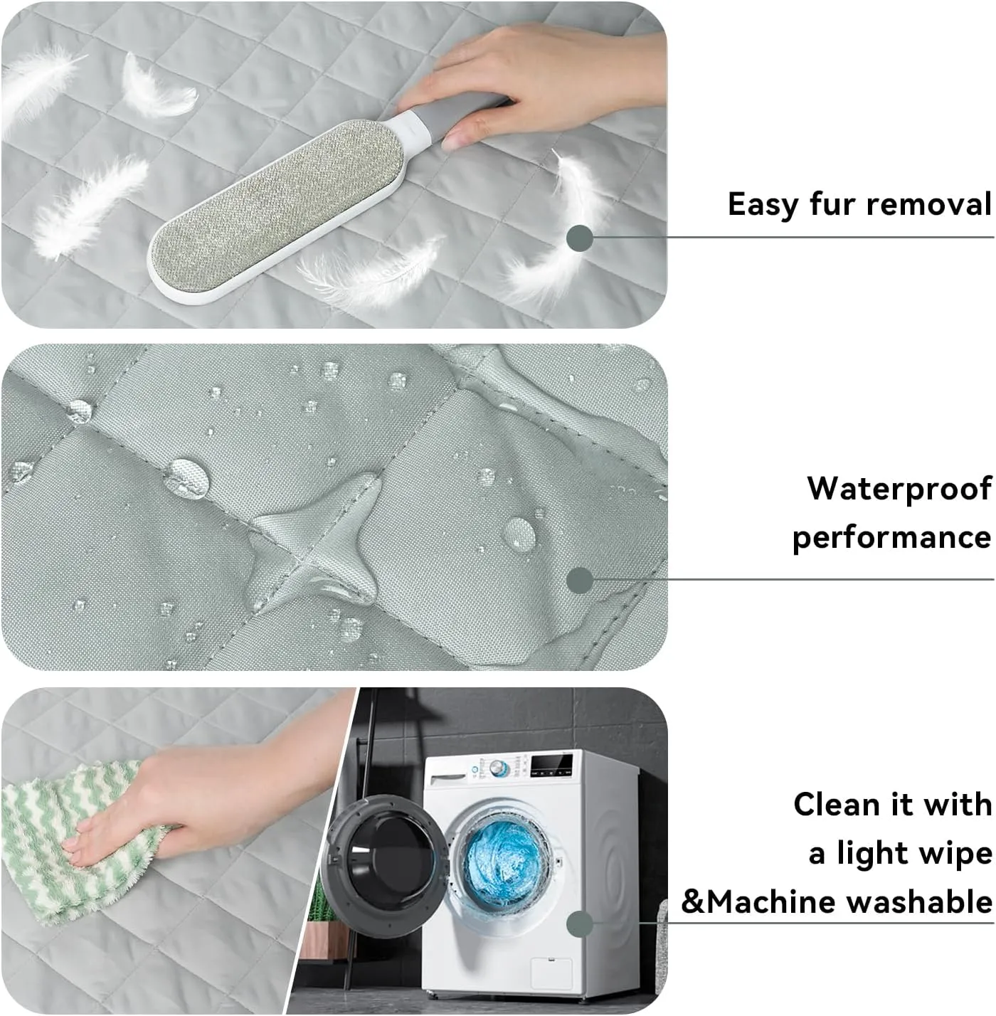 Waterproof Dog Bed Cover Pet Blanket- 40x50 inch Double-Sided Washable Pet Blanket Couch Furniture Protector Cover for Dog Cat Kids