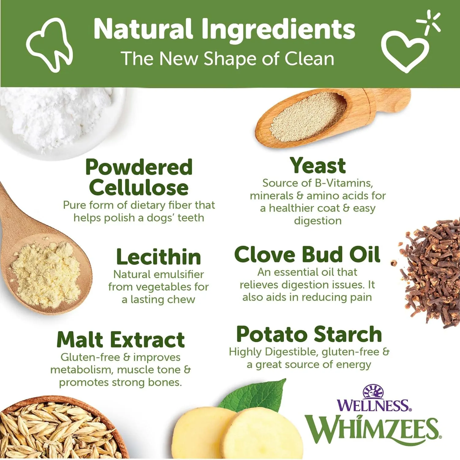Wellness WHIMZEES Veggie Sausage Dog Dental Treats, Natural Chews, Small Size Stick, (28 Count)